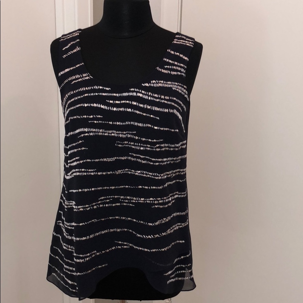 Nic+Zoe Black/White Tank